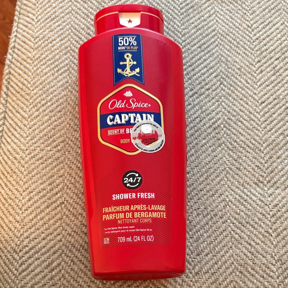 Old Spice Captain Body Wash - 24 Oz- NWT